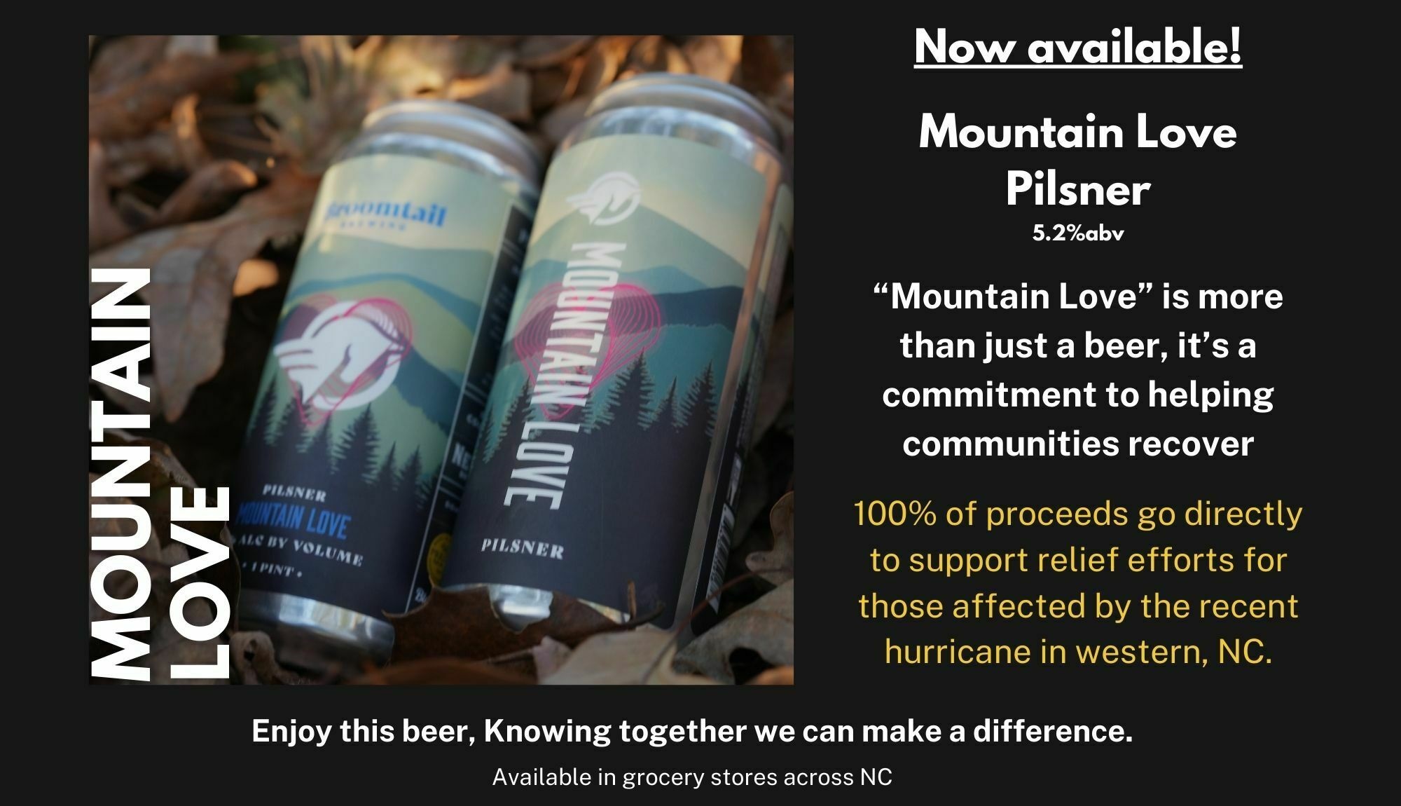 Now Available! Mountain Love Pilsner