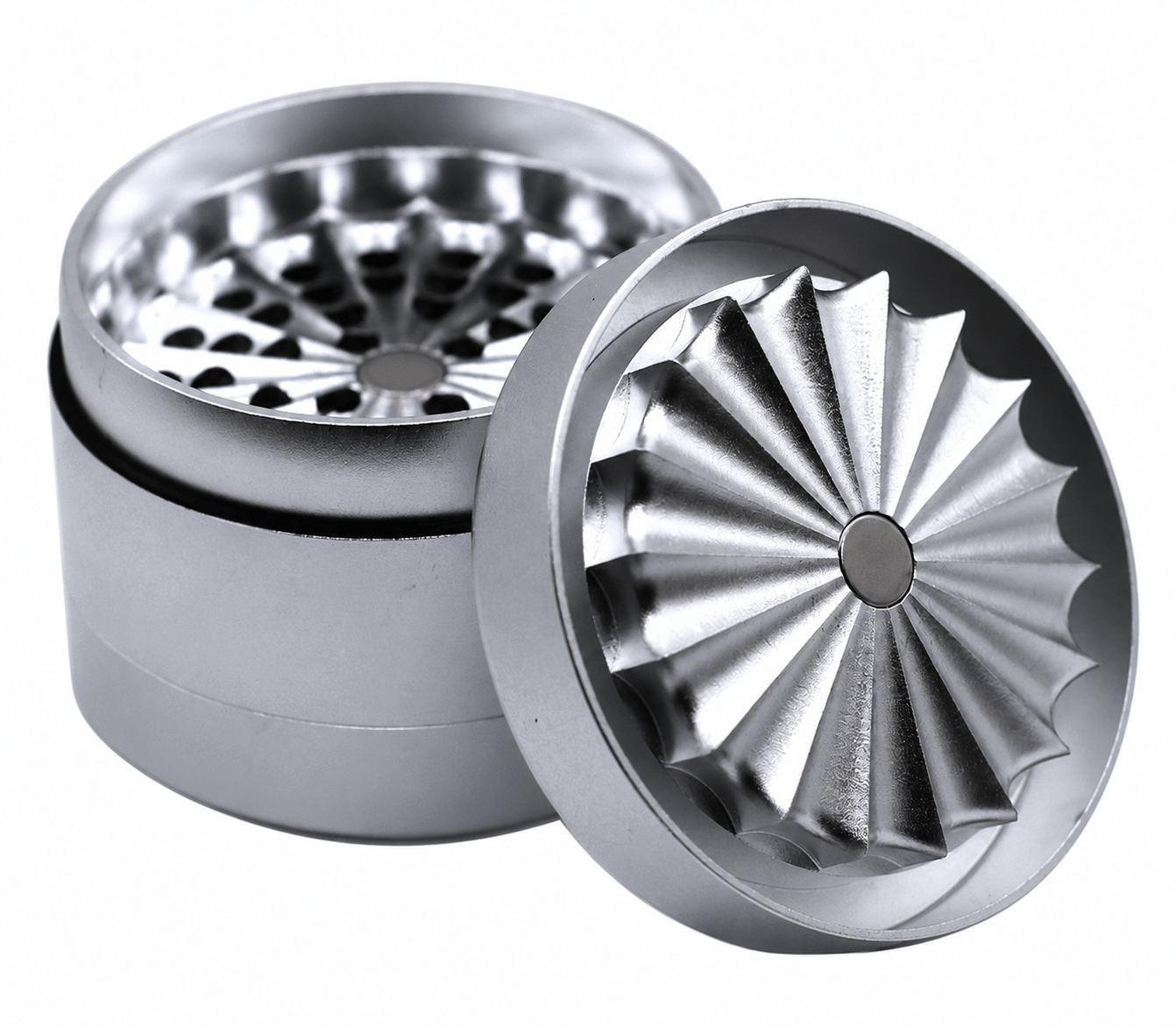 60mm PRO 420 Apollo Grinder-State of the Art Herb Crusher-Silver
