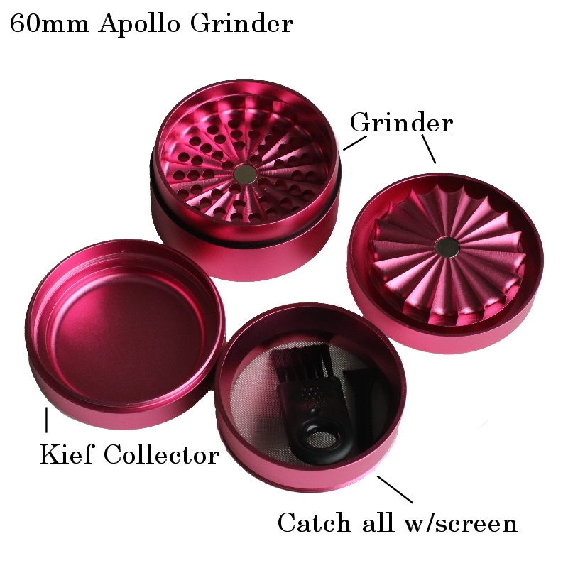 60mm PRO 420 Apollo Grinder-State of the Art Herb Crusher-Blue