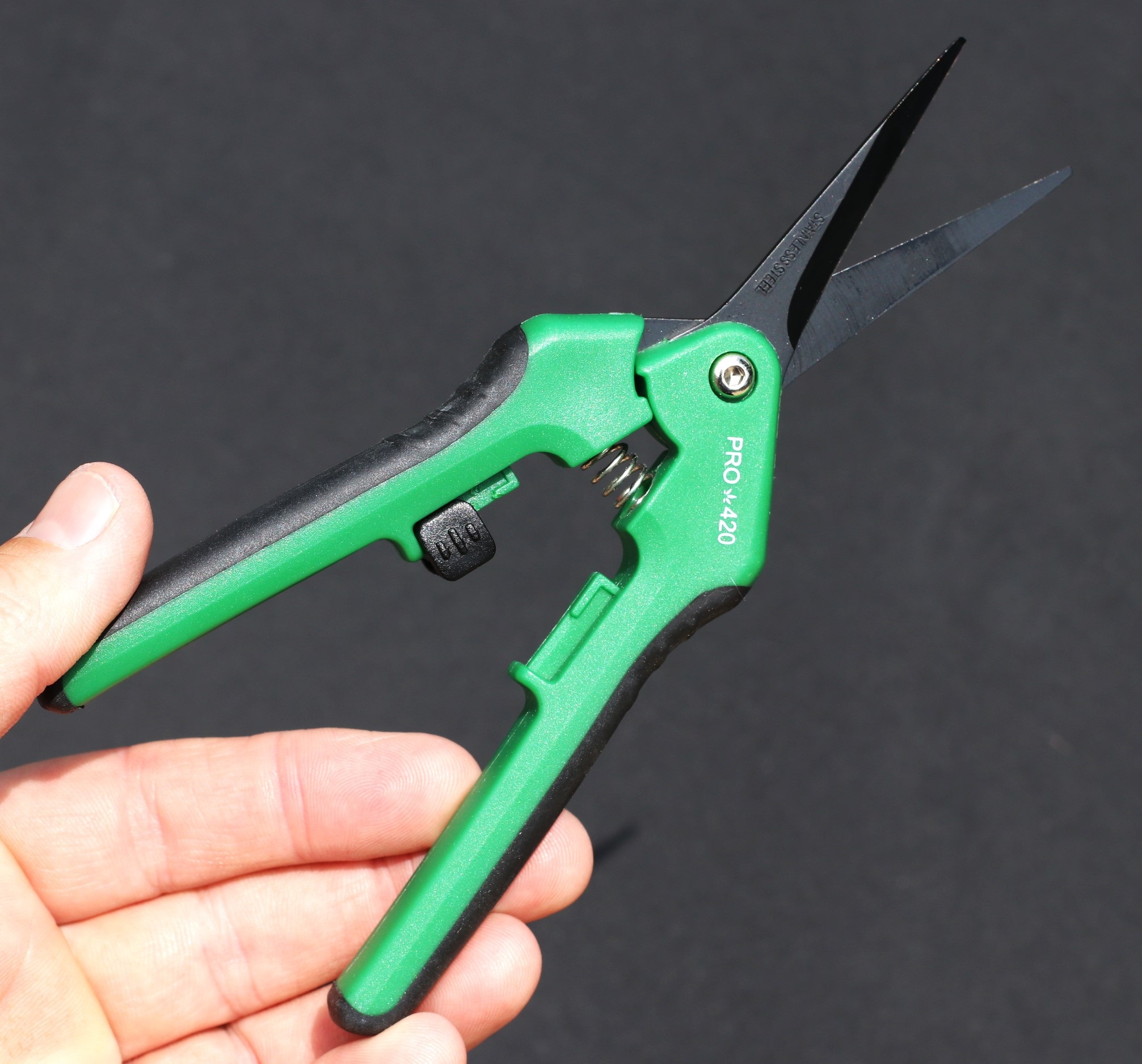 PRO 420 Scissors-Case of 12 Spring Loaded Professional Trimming Scissors for Cannabis - Spring Loaded Scissors