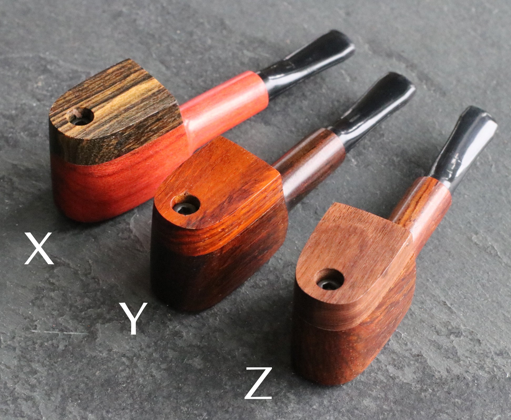 3.25" Handcrafted Exotic Wood Pipe with Swivel Lid-MUPCAP- American Made Pipe - Exotic Wood Pipe