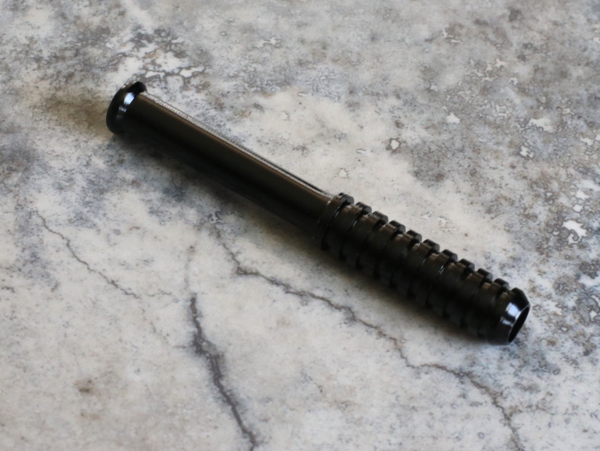 3" Color Ribbed One Hitter Pipes-Designed for 4" Dugouts-Multiple Colors - Ribbed Metal Pipe