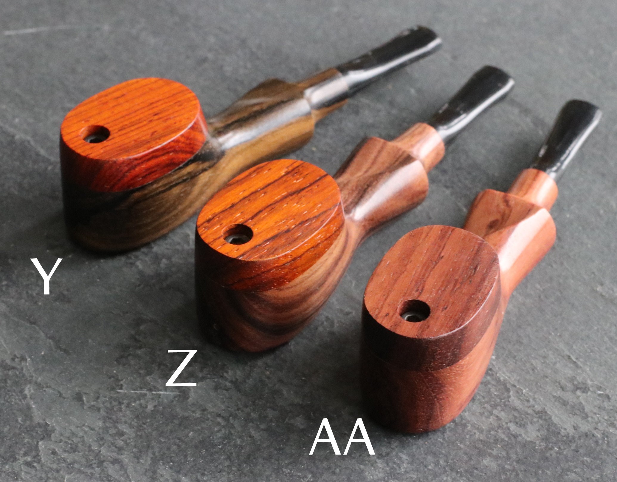 4" Exotic Wood Pipe-L34 ETCH BODY- Swivel Lid- Perfect Gift for Smokers - Exotic Wood Pipe