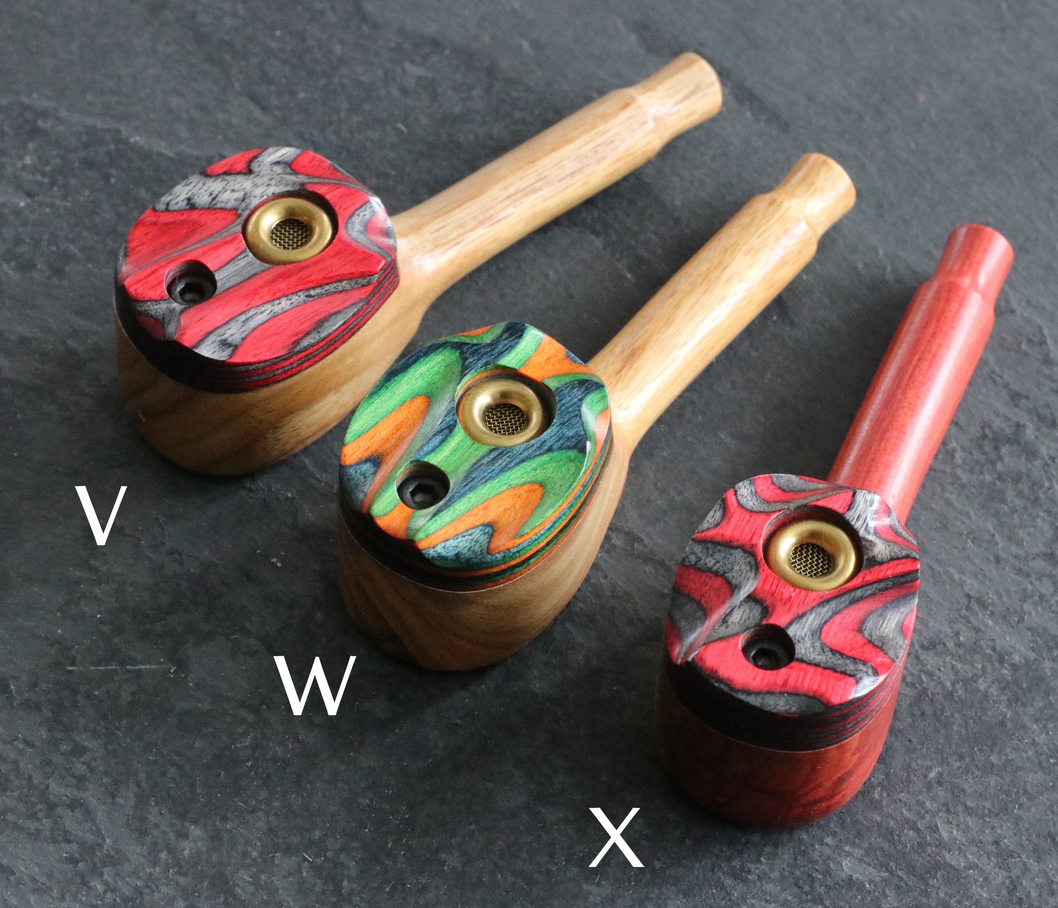 3.5" Swivel Lid Pipe-Z10 RB SWIVEL- Handcrafted Exotic Wood Smoking Pipe - Exotic Wood Pipe