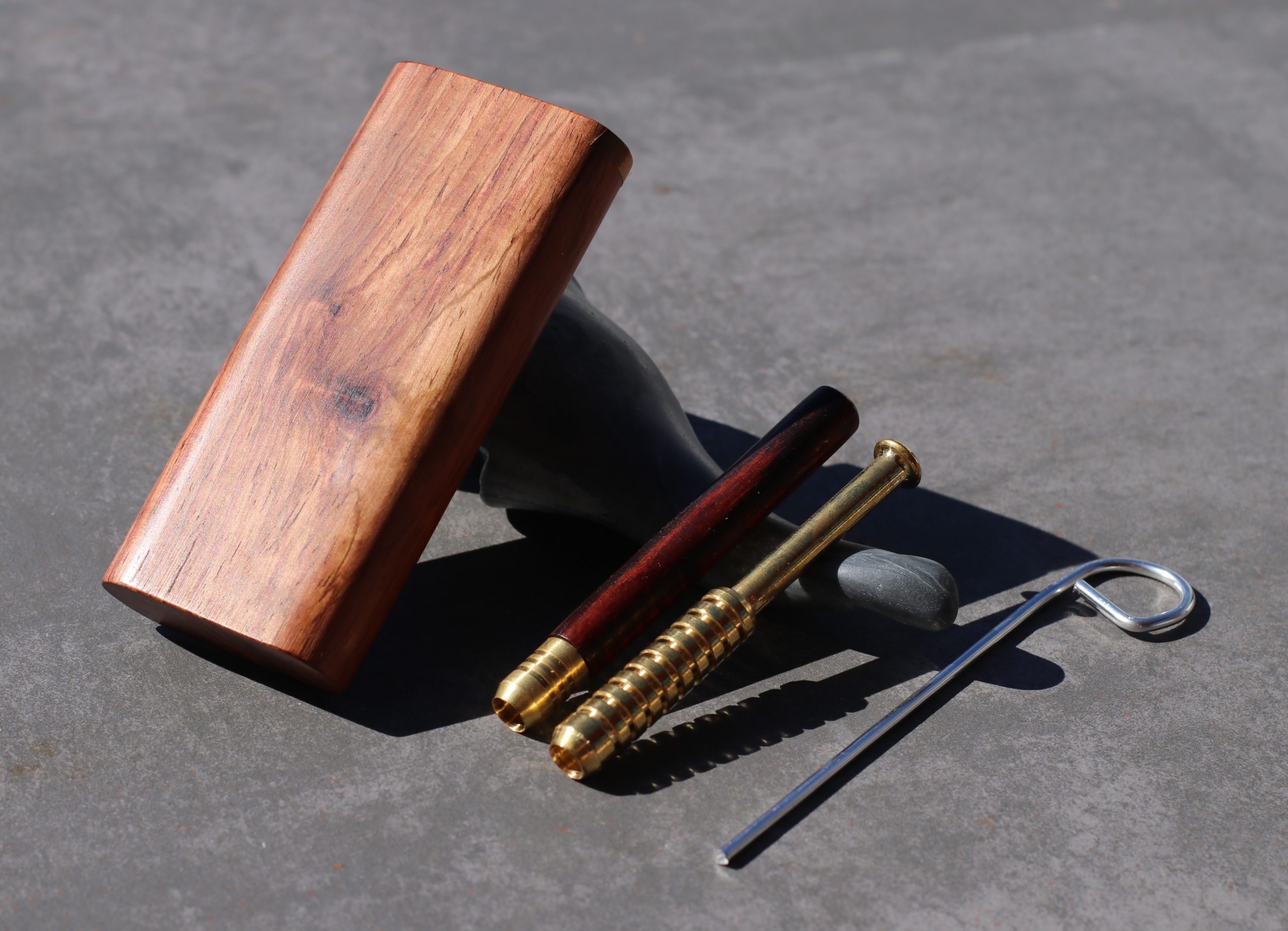 Exotic Wood Dugout-One Hitter Pipes & Poker- The Ultimate Dugout Gift-Old School Classy Smoker's Kit