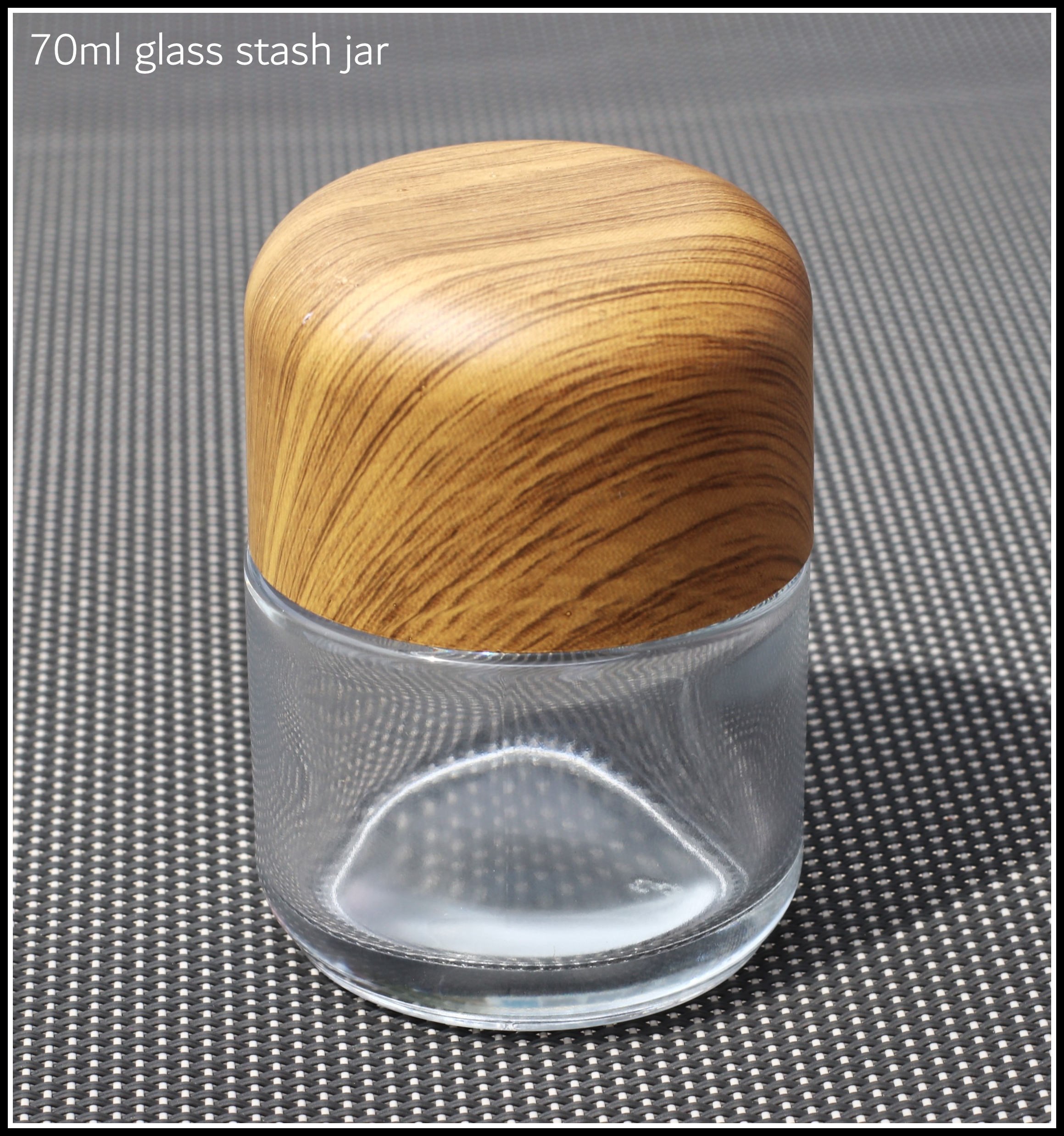 3" Glass Stash Jar-Smell Proof-Child Proof Lid-Safe and Secure Jar