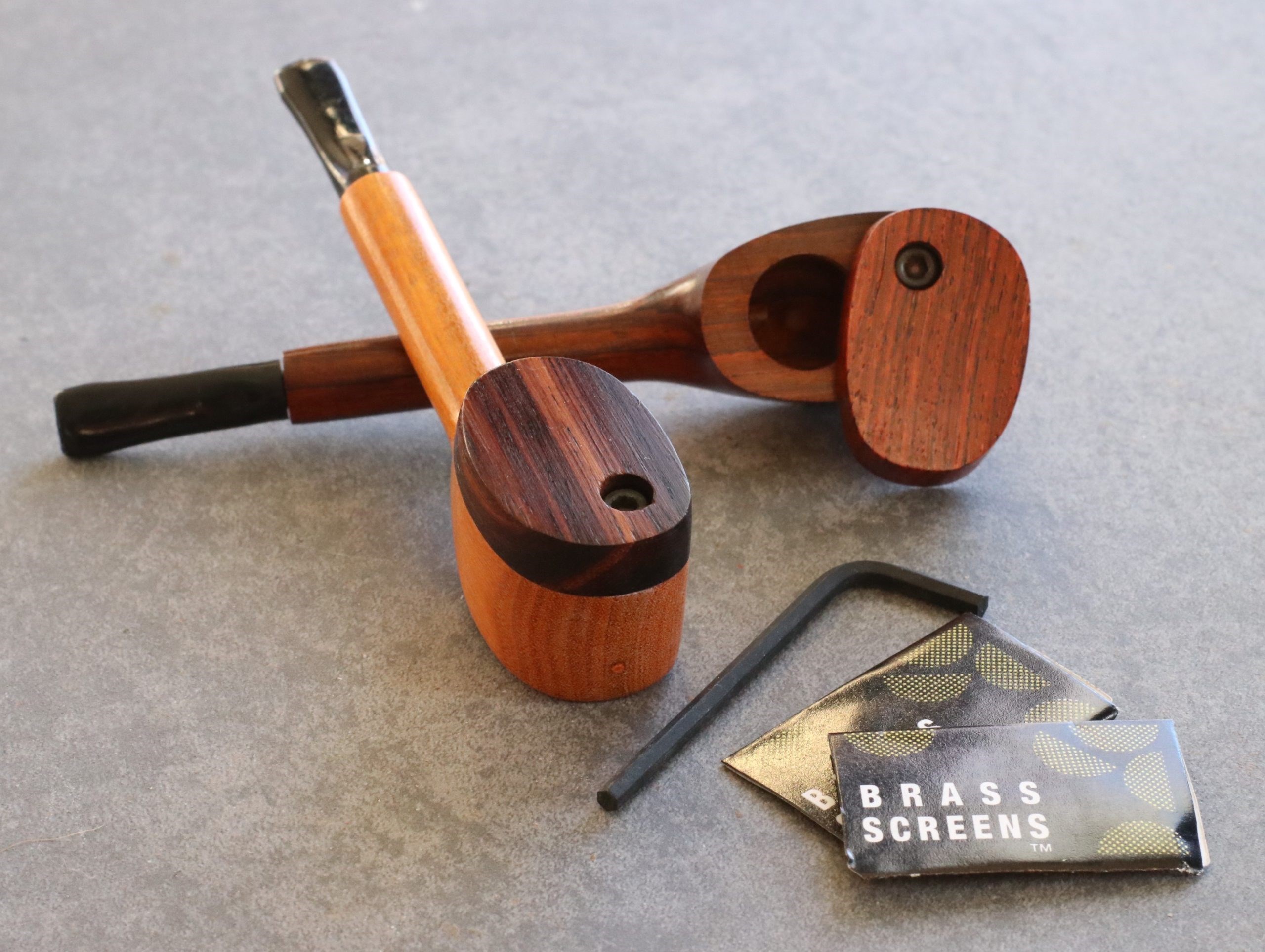 4.5" Swivel Lid Pipe- L77 ROUNDTOP -Exotic Wood Pipe- Smoking Bowl-Wood Pipe - IMG_1520