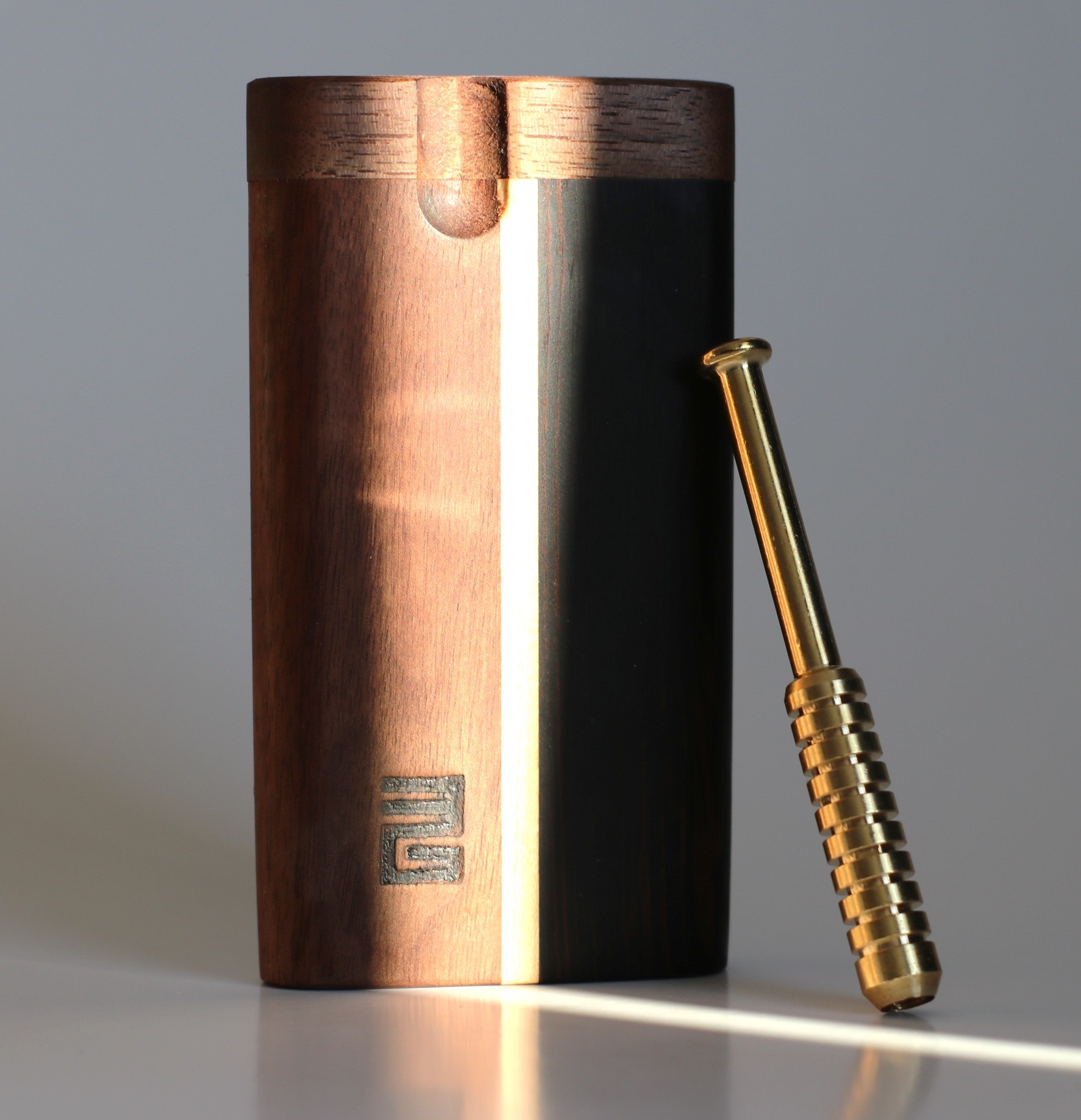 3rd Grain Swivel Lid Dugouts & One hitter pipes-American Crafted Stash Box-Walnut/Wenge Mix - 3rd Grain Swivel Lid Dugout