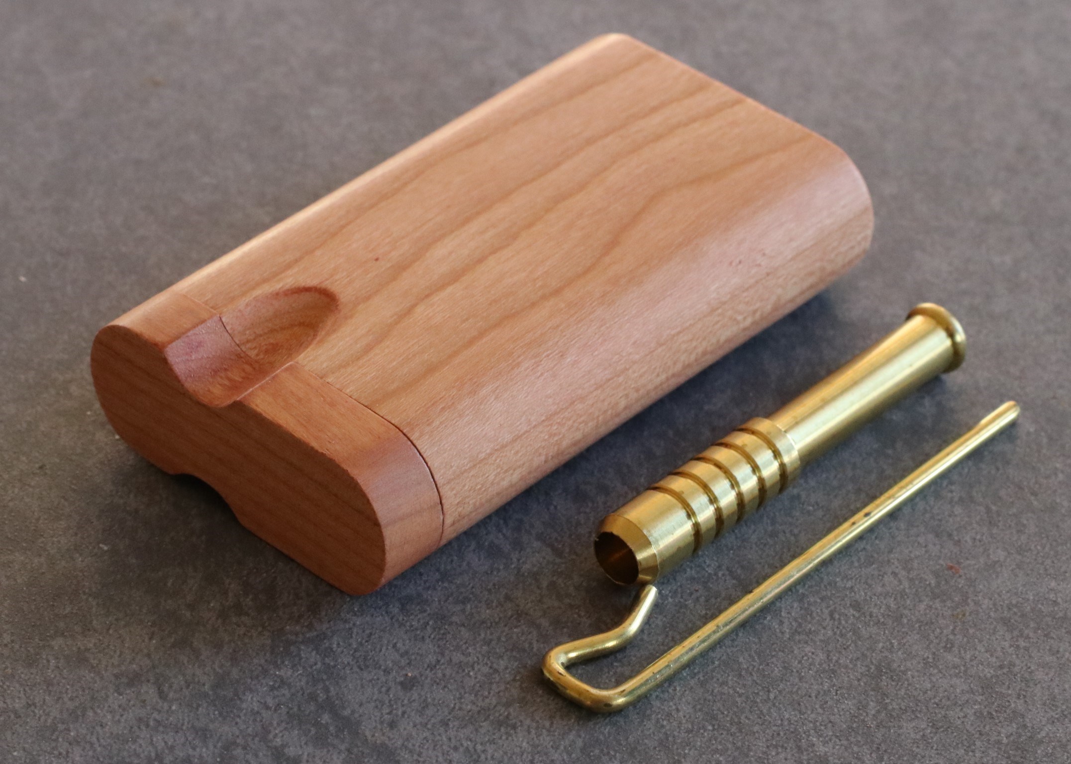 Cherry Spring Lock Dugouts & One hitter pipes-American Handcrafted Stash Boxes