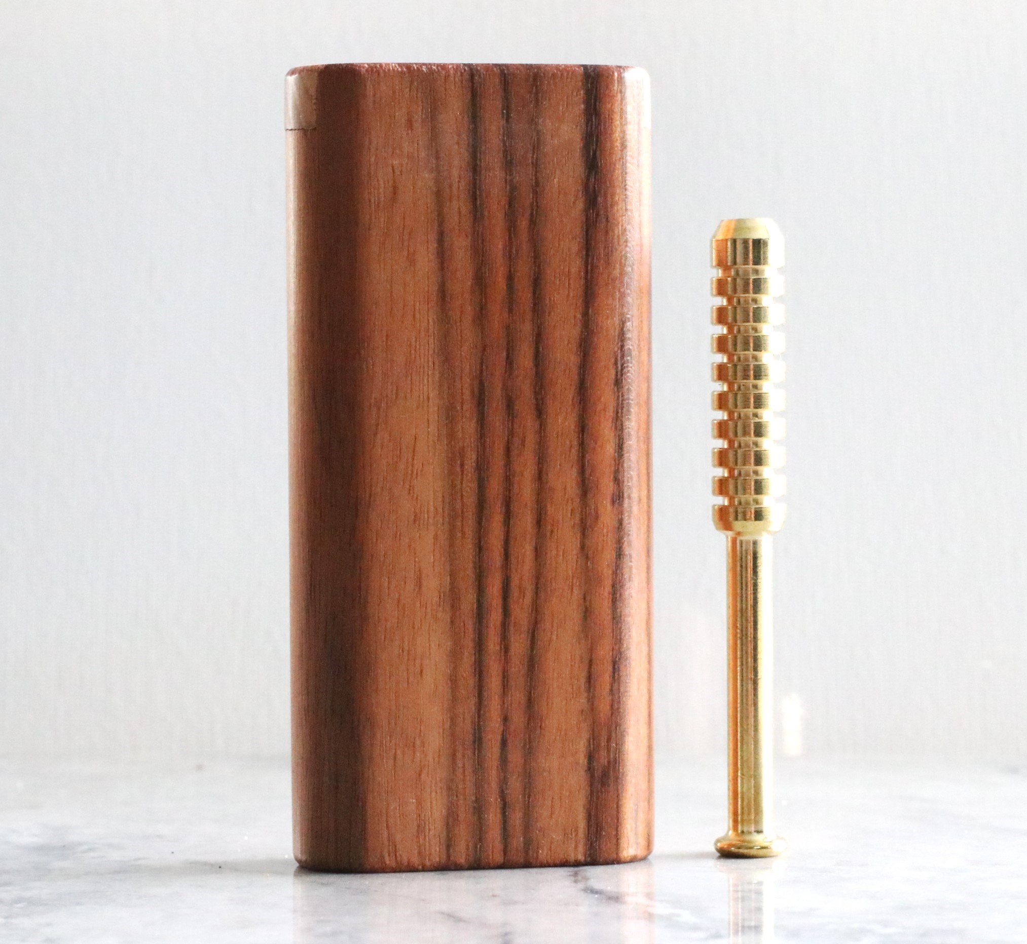 Caribbean Rosewood Dugouts & One Hitter Pipes-Snap Top Lids-American Crafted Stash Box
