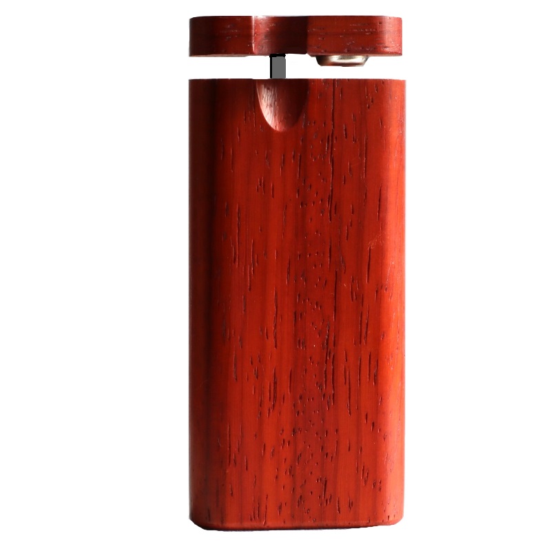 3" & 4" Padauk Spring Lock Dugouts & One hitter pipes-American Handcrafted Stash Boxes