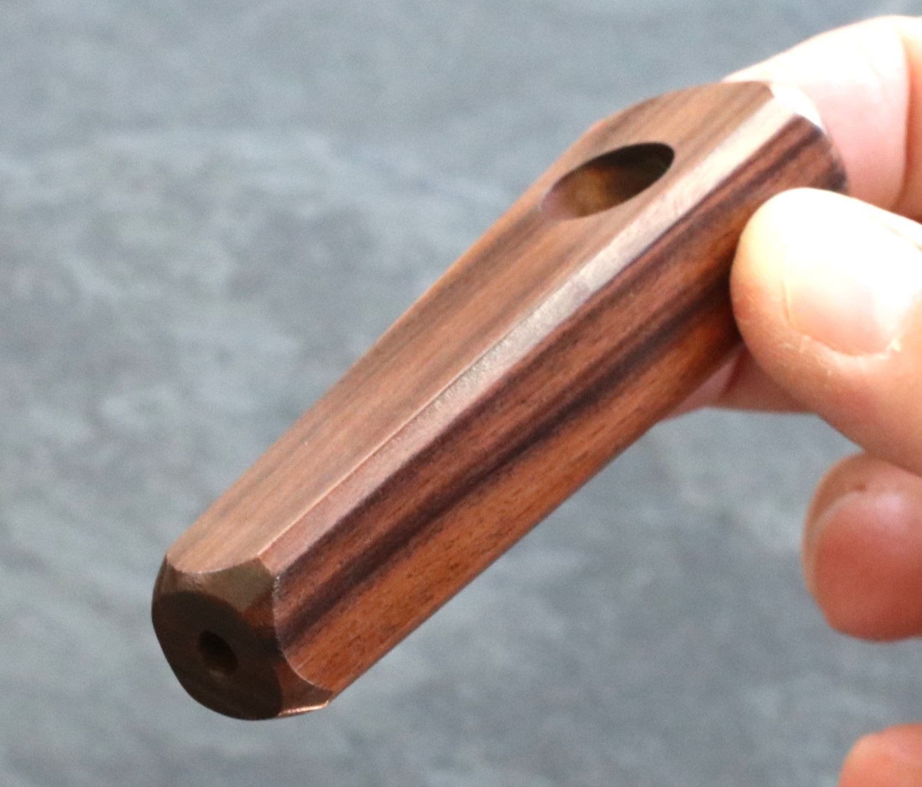 3.25" Exotic Wood Pipe-B11-Handcrafted American Wood Pipe - Traditional Smoking Pipe