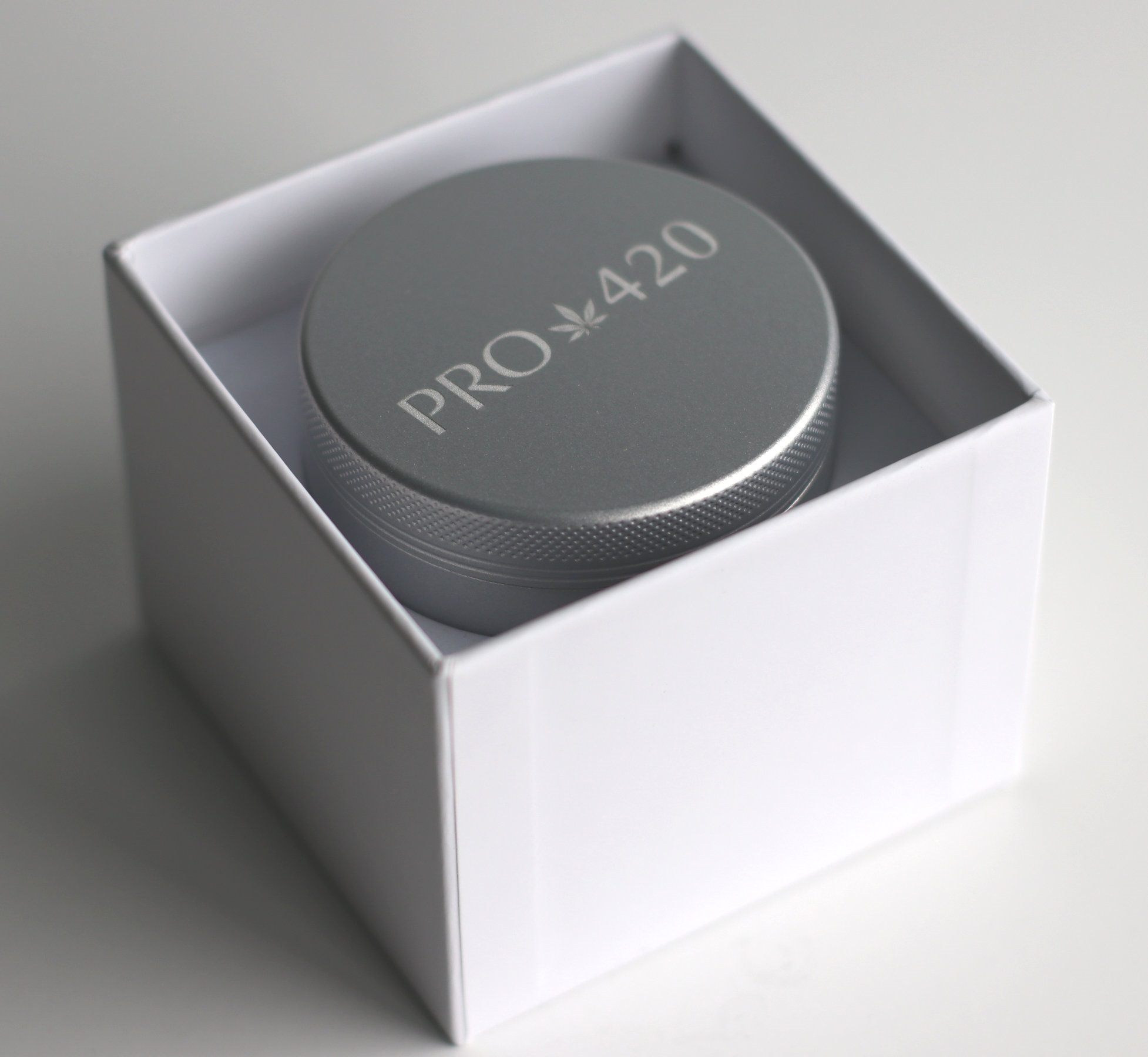 PRO 420 Ceramic Herb Grinder- 63mm Diameter-4 Piece Professional Herb & Marijuana Grinder-Silver
