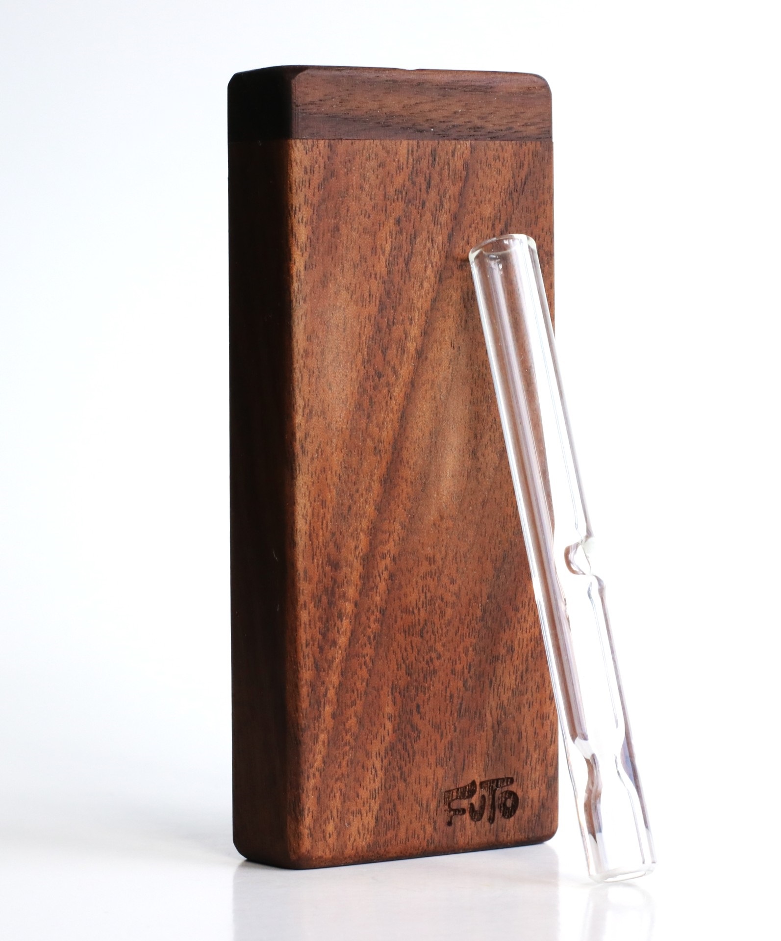 4.25" Tall Walnut Dugout-Old School Hitter Box by FUTO-World Class Stash Box - Futo Dugout One Hitter
