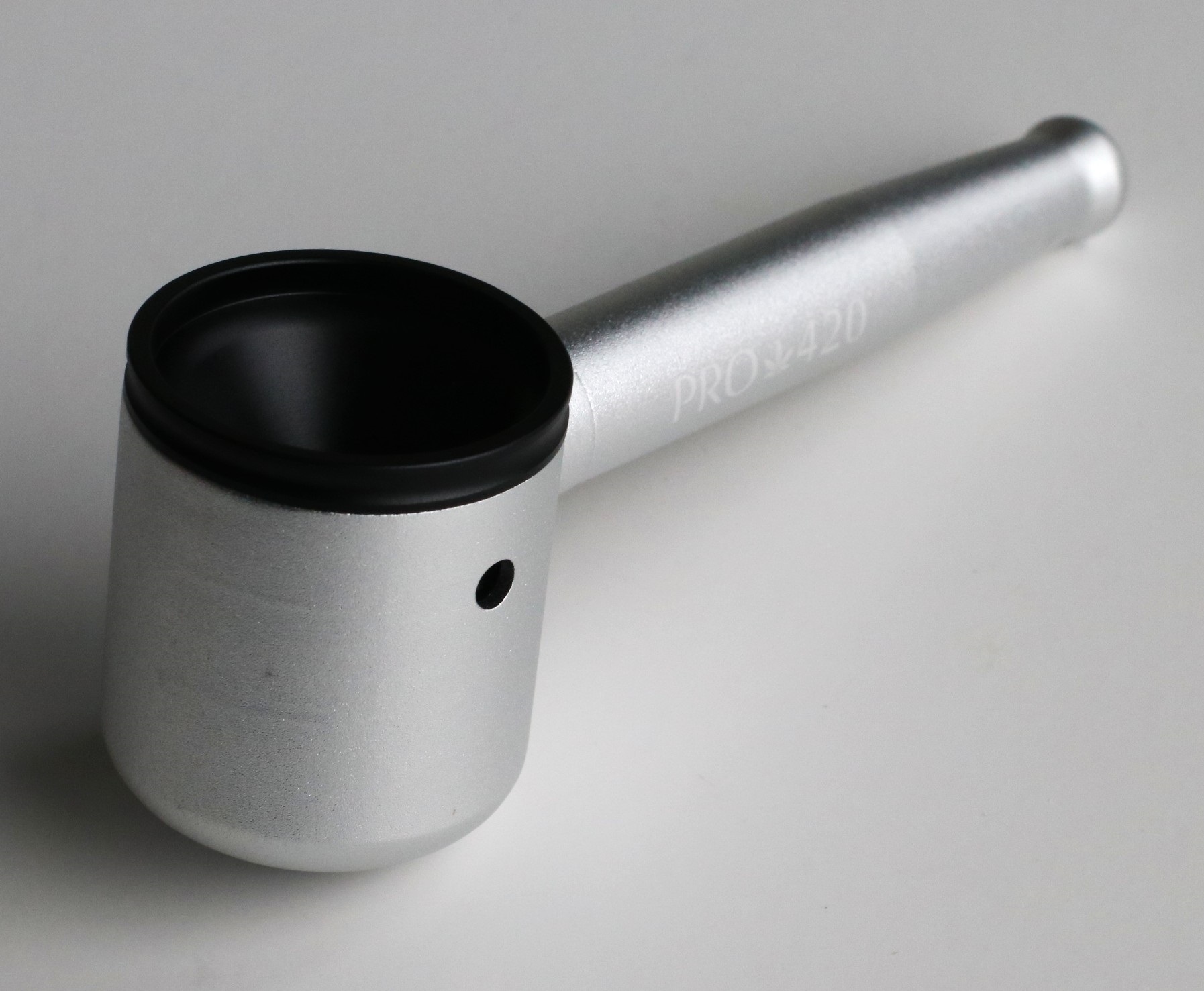 PRO 420 Aluminum Alloy Pipe-Lifetime Use-Large Bowl-4.5" Length-Silver Heavy Duty Smoking Pipe - PRO 420 Aluminum Alloy Pipe