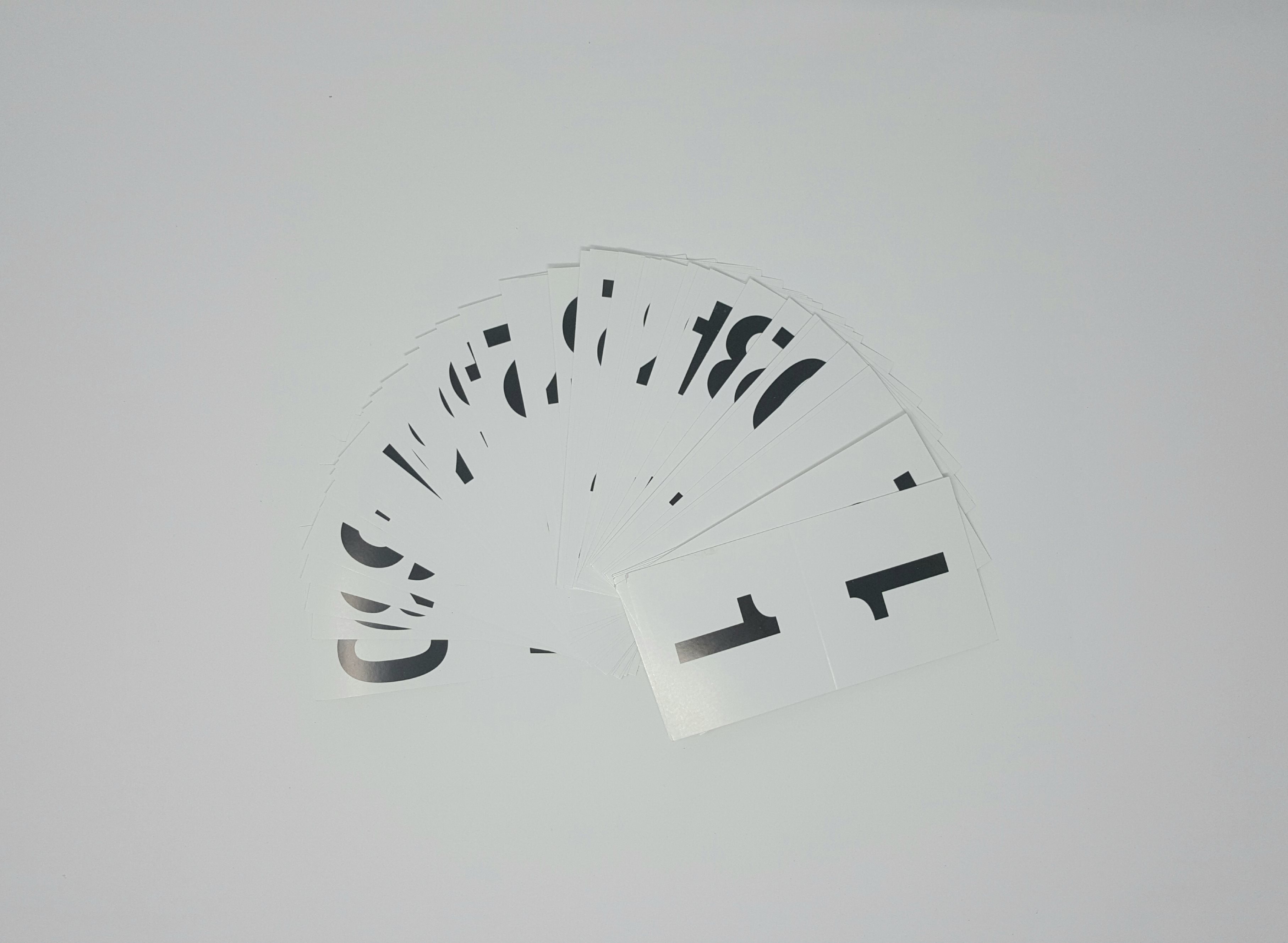 Evidence Markers, #1-50, Lay down