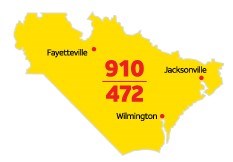 The new 472 Area code is coming to North Carolina 910 area code region