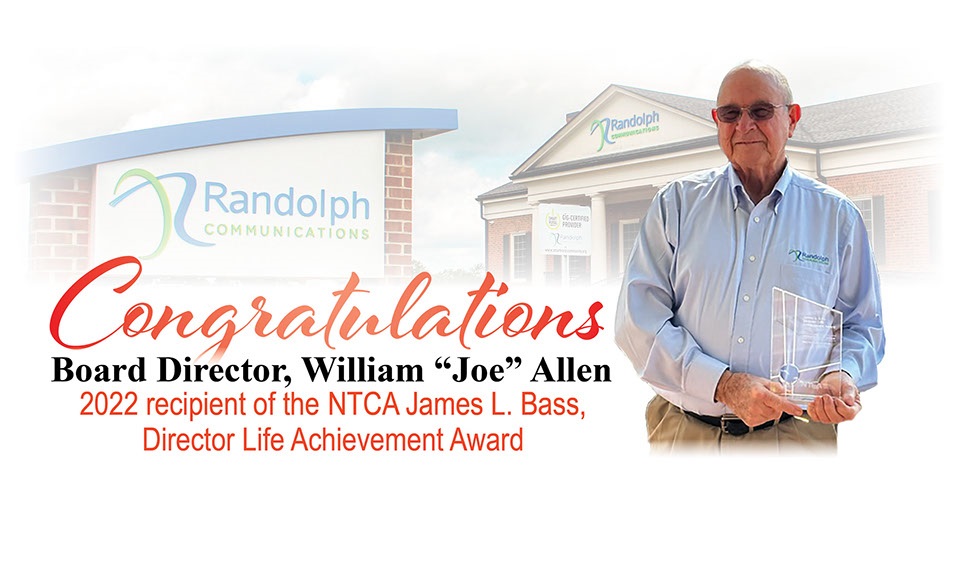 Randolph Communications congratulates Board Director, William 