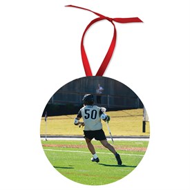 OR-4335 Customizable Round Lacrosse Ornament