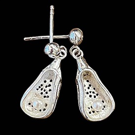 ER-2 Non-tarnish Sterling Silver Earrings with Simulated Pearl