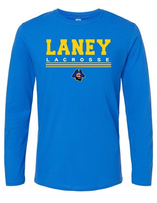 Laney Lacrosse Royal Long Sleeved Soft Cotton T-Shirt - Order due date Monday, March 11, 2024