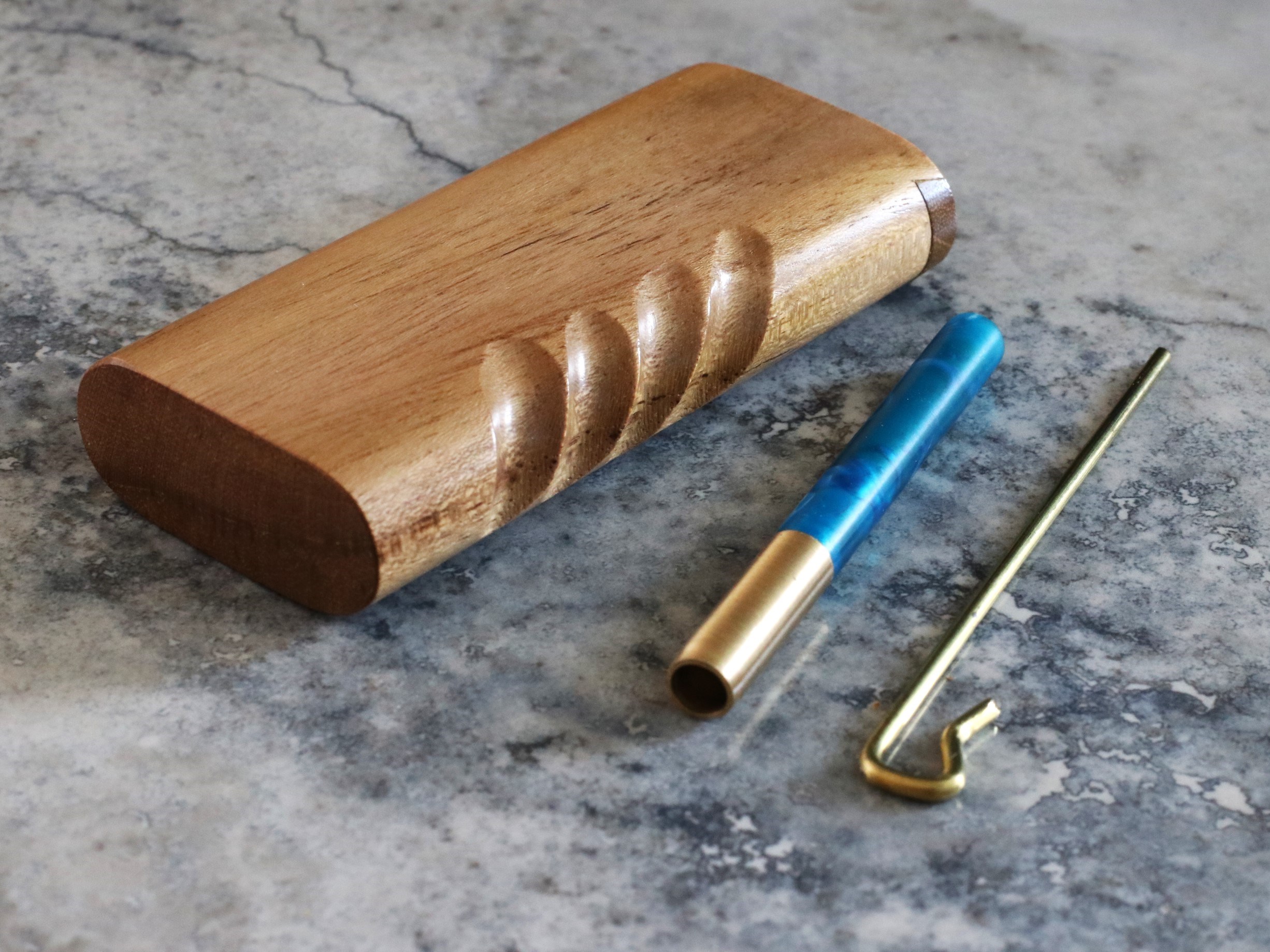 One of a Kind Teak Wood Dugout & One Hitter