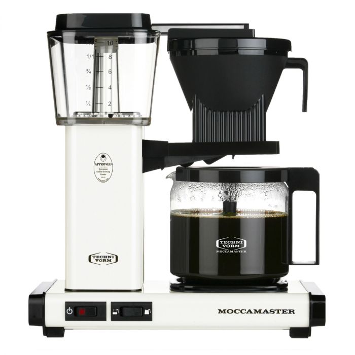 Carolina Coffee Technivorm Moccamaster KBGV Select Automatic Drip Stop Coffee Maker with Glass Carafe - Off-White